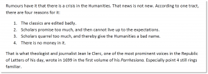 Floris Solleveld — “Was there ever not a Crisis in the Humanities?”