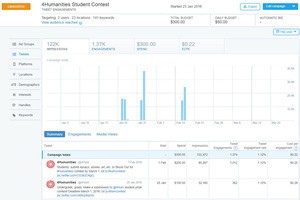 4Humanities Twitter campaign analytics